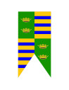 Banner Medieval Quartered Crowns