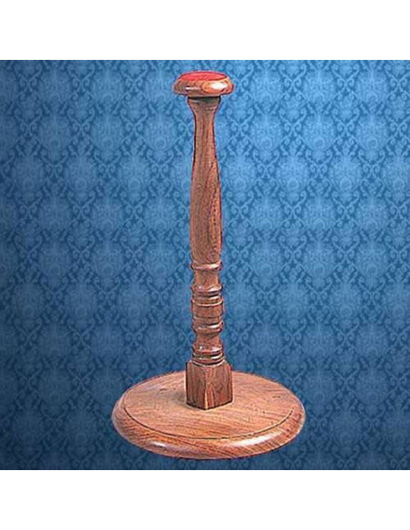 Wooden display for helmets