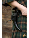 Leather baldric for viking horn
