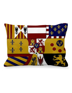 Medieval Rectangular Cushion Bourbon Shield