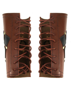 Medieval Bracers Brown-Black flats 2