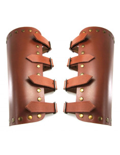 Medieval Mar bracelets in brown leather 2