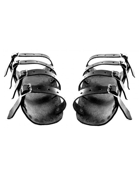 Medieval Bracers Mar in black leather Medieval Bracers Mar in black leather