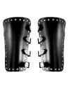 Medieval Bracers Mar in black leather