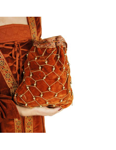 Medieval noblewoman's terracotta net bag