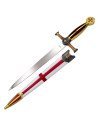 Dagger medieval Templar Cross Red, finish red