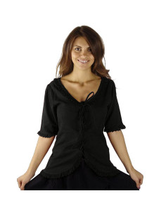 Medieval blouse Thea, fine cotton short sleeves