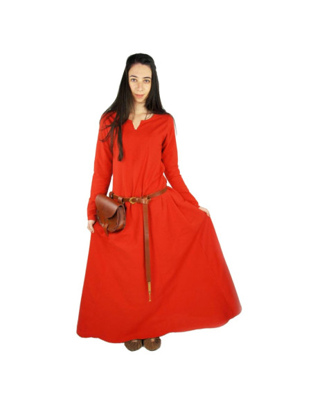 Viking woman dress model Lina, red