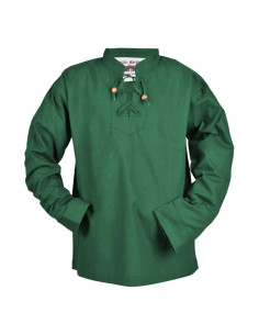 Green medieval shirt for boy, Colin