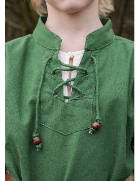 Green medieval shirt for boy, Colin Green medieval shirt for boy, Colin