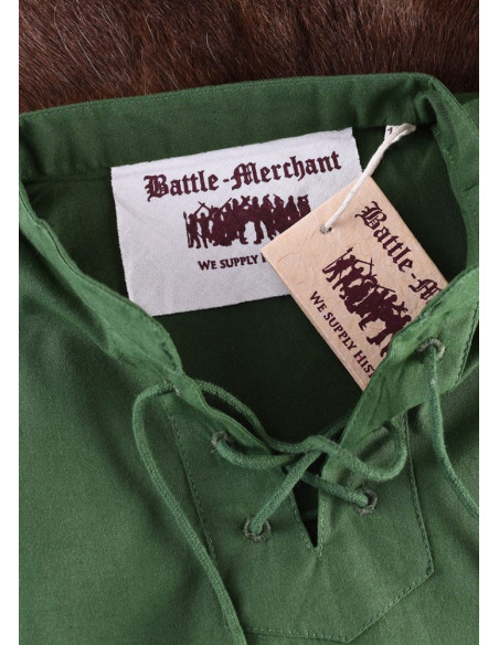 Green medieval shirt for boy, Colin Green medieval shirt for boy, Colin