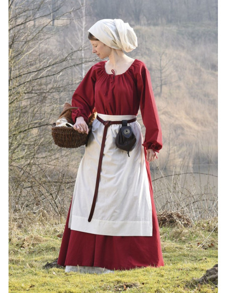 Medieval cotton apron, dark brown Medieval cotton apron, dark brown