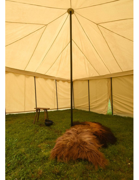Medieval tent 5 x 5 m, natural white...