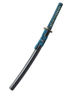 Shikoto Longquan Master Teal Wakizashi, Hand Forged 2