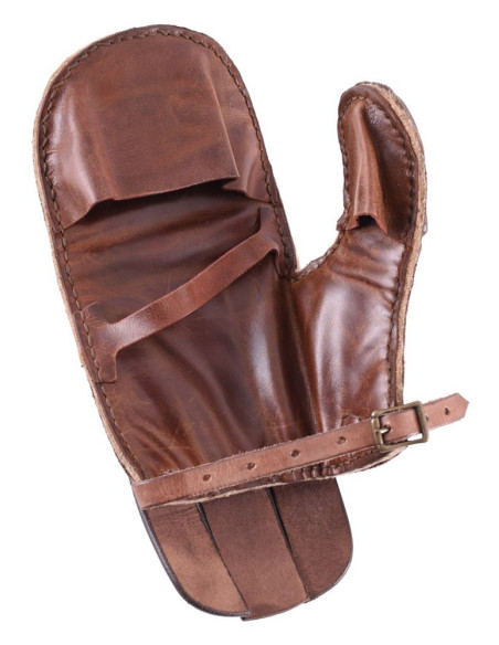 Padded leather mitt for fencing and...
