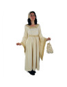 Medieval noble dress Anne Boleyn, natural white