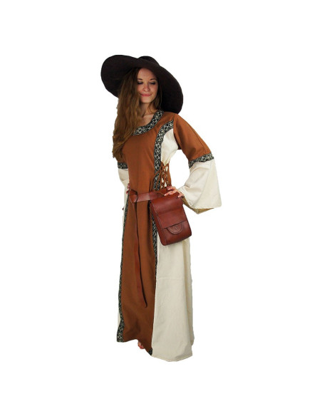Angie women's medieval dress, tobacco...