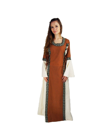 Angie women's medieval dress, tobacco...