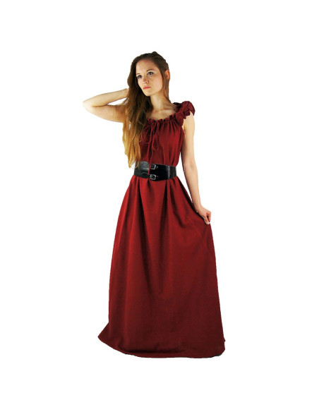 Long medieval dress model Clara, red...
