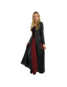 Medieval dress trumpet sleeves model Berblin, Red-Black