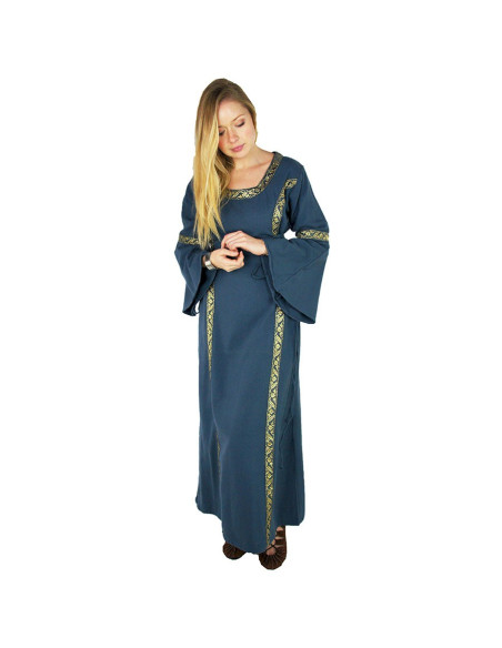 Medieval dress woman model Sophie, Blue