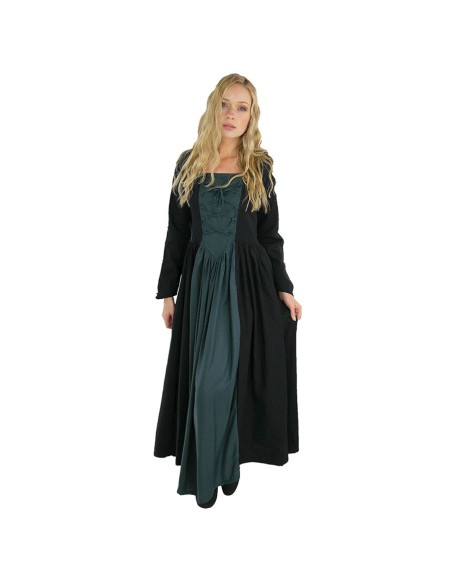 Medusa medieval dress, black-blue
