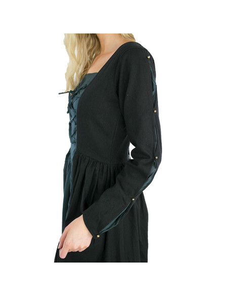 Medusa medieval dress, black-blue