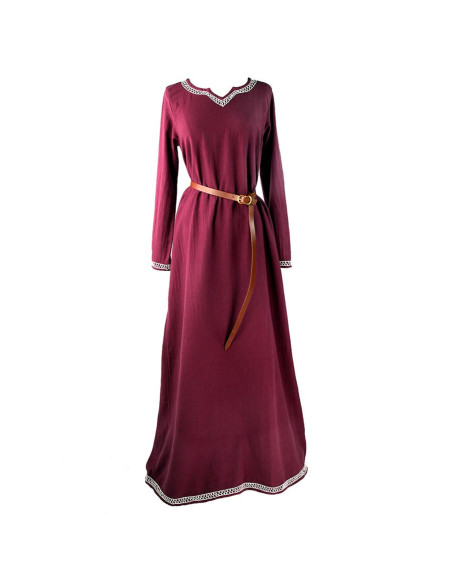Long Viking dress model Brigida, red...