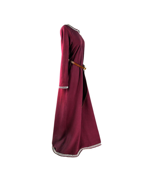 Long Viking dress model Brigida, red...