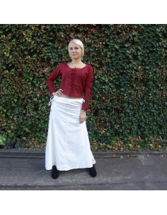Medieval skirt model Noita, white color