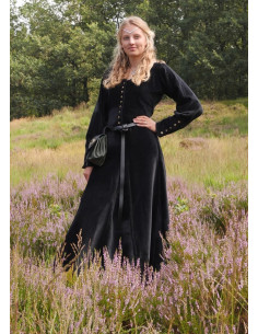 Elizabeth medieval dress, black velvet
