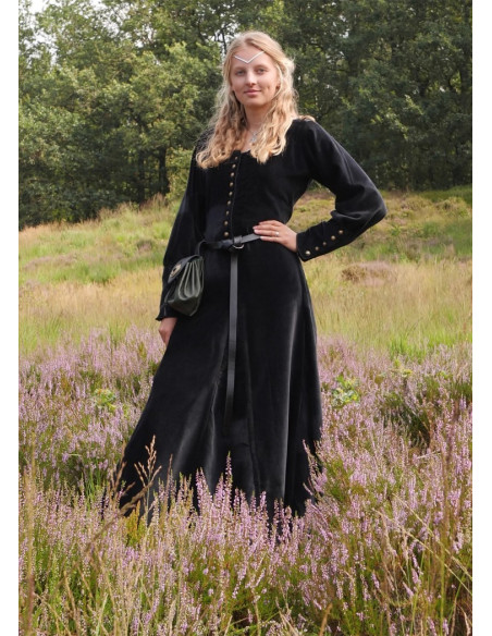 Elizabeth medieval dress, black velvet