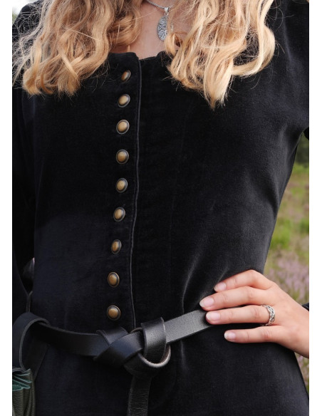 Elizabeth medieval dress, black velvet