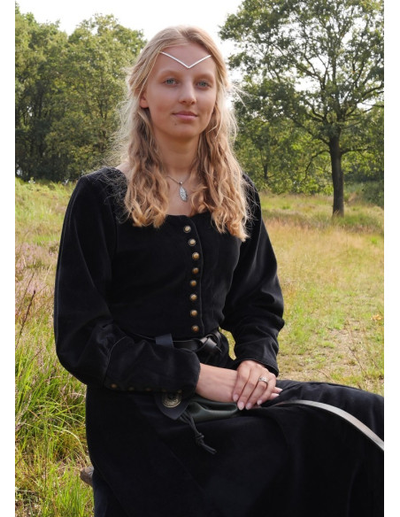 Elizabeth medieval dress, black velvet