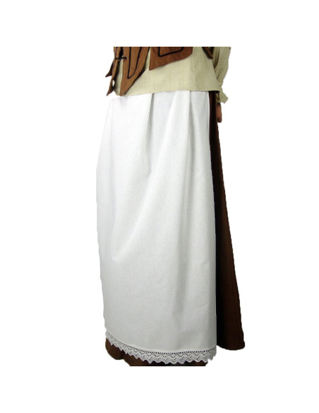 Medieval apron model Jade, white color Medieval apron model Jade, white color