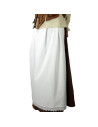 Medieval apron model Jade, white color