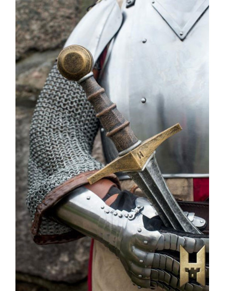Stronghold series knight sword, golden