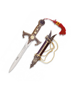Templar decorative dagger, golden