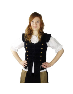 Captain Adaliz pirate vest, black