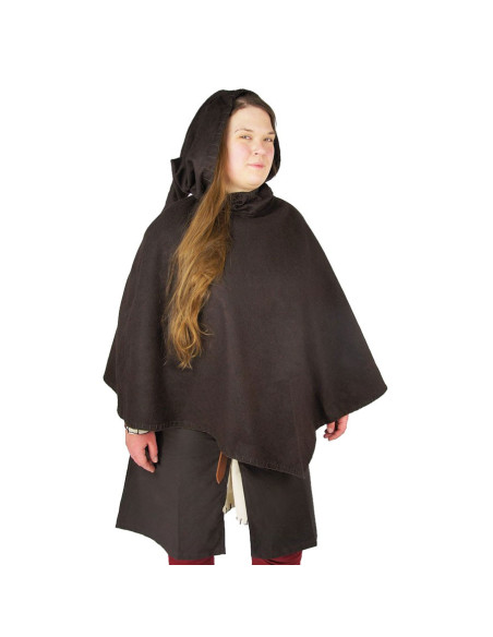 Viking Gugel Egill, dark brown wool Viking Gugel Egill, dark brown wool