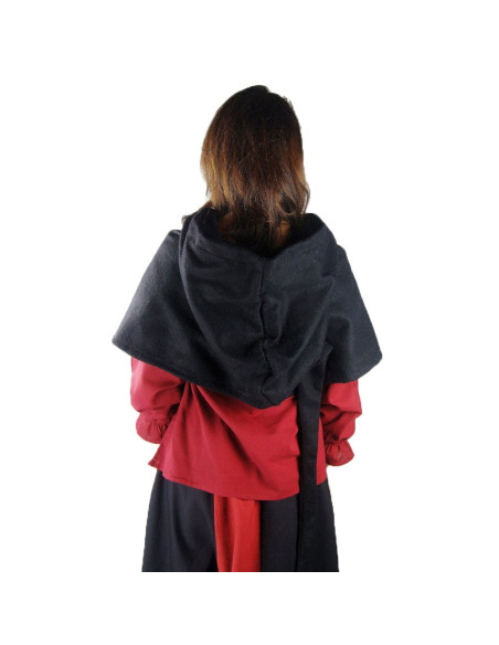 Gugel medieval wool model Anita, black Gugel medieval wool model Anita, black