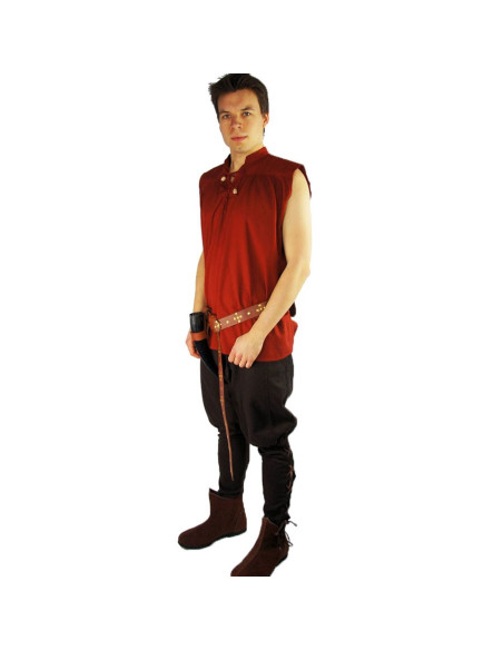 Sleeveless red medieval shirt, Louis... Sleeveless red medieval shirt, Louis...