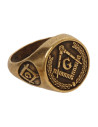 Masonry ring in bronze color