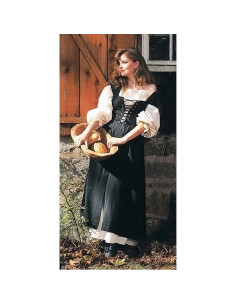 Medieval nightgown cream shoulders to the air