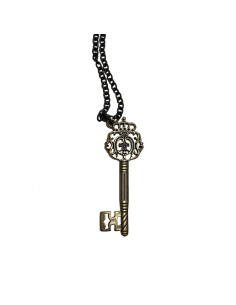 SteamPunk Heart Key Pendant, Antique Brass