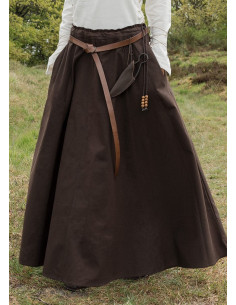 Dark brown long medieval skirt