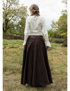 Dark brown long medieval skirt 2