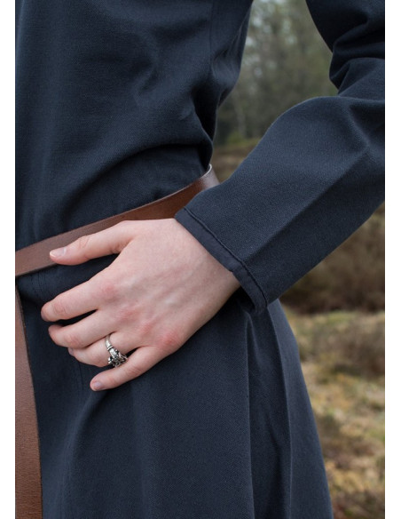 Afra Long Viking Dress, Dark Blue