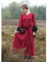 Open medieval dress Bliaut Amal, red-black