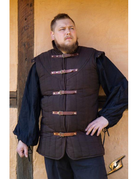 Sleeveless medieval warrior gambeson,...